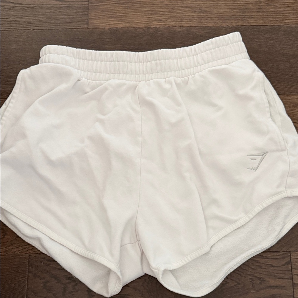 Gymshark Women's Cream Athletic Shorts